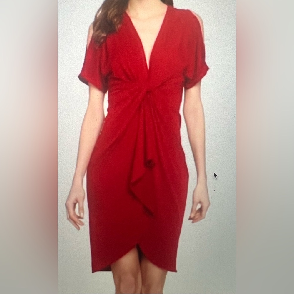 Catherine Malandrino split sleeve twist dress